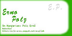 erno polz business card